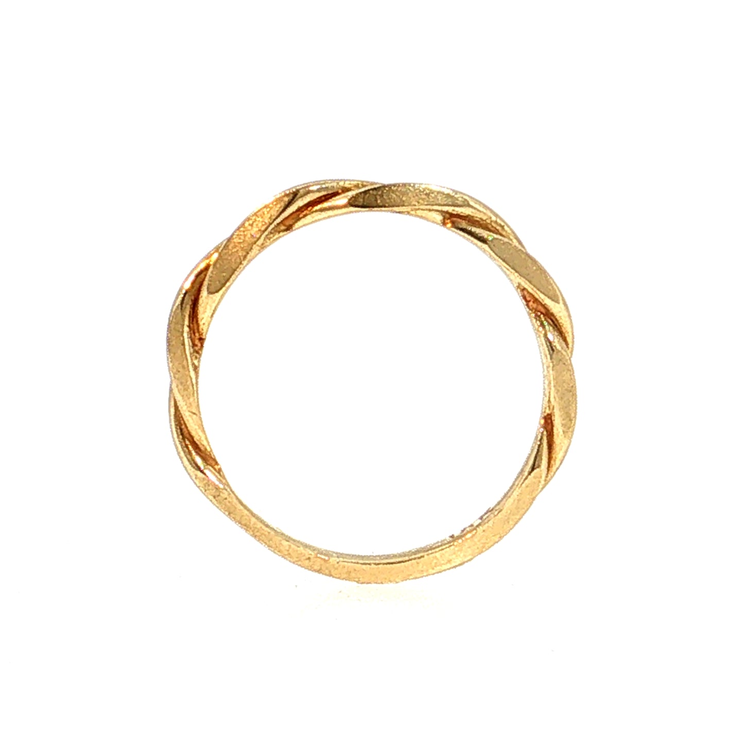 Braided Stacking Band 18k Yellow Gold
