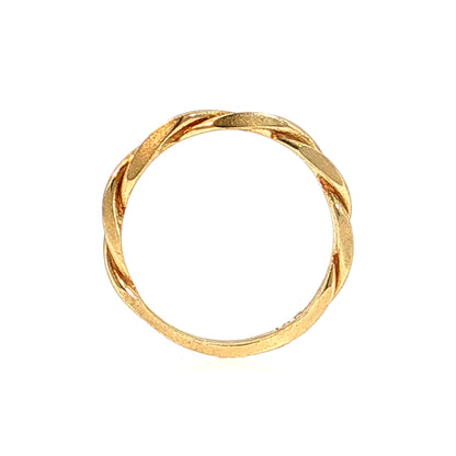 Braided Stacking Band 18k Yellow Gold