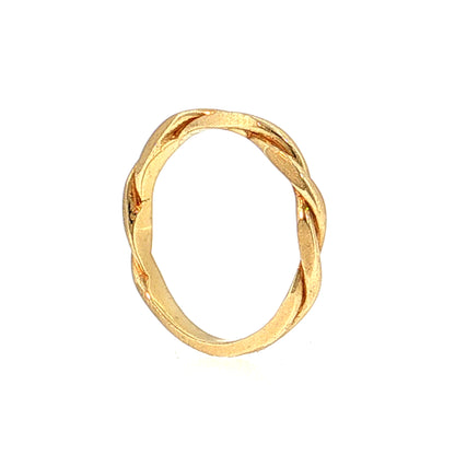 Braided Stacking Band 18k Yellow Gold
