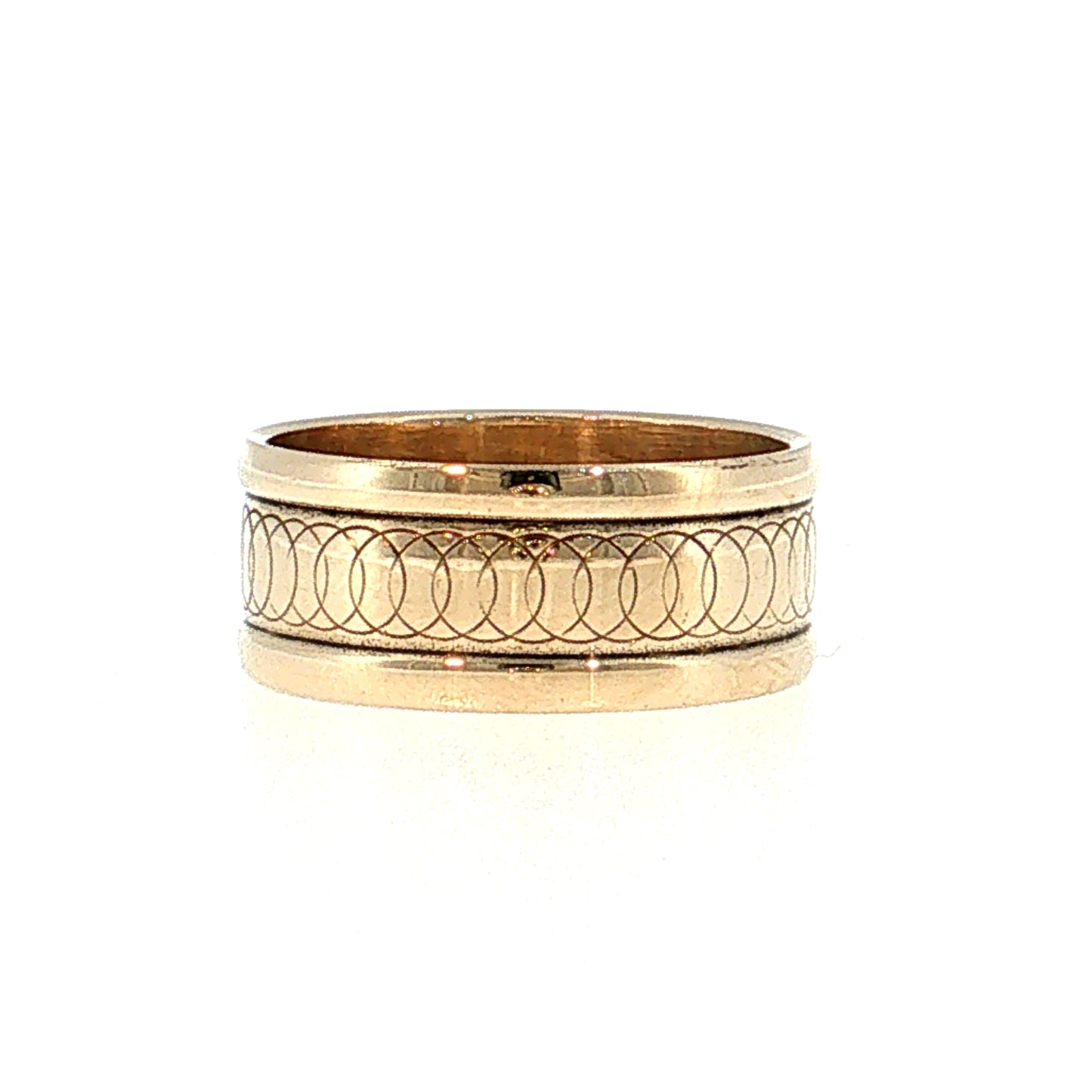 Engraved Wedding Band 14k Yellow Gold