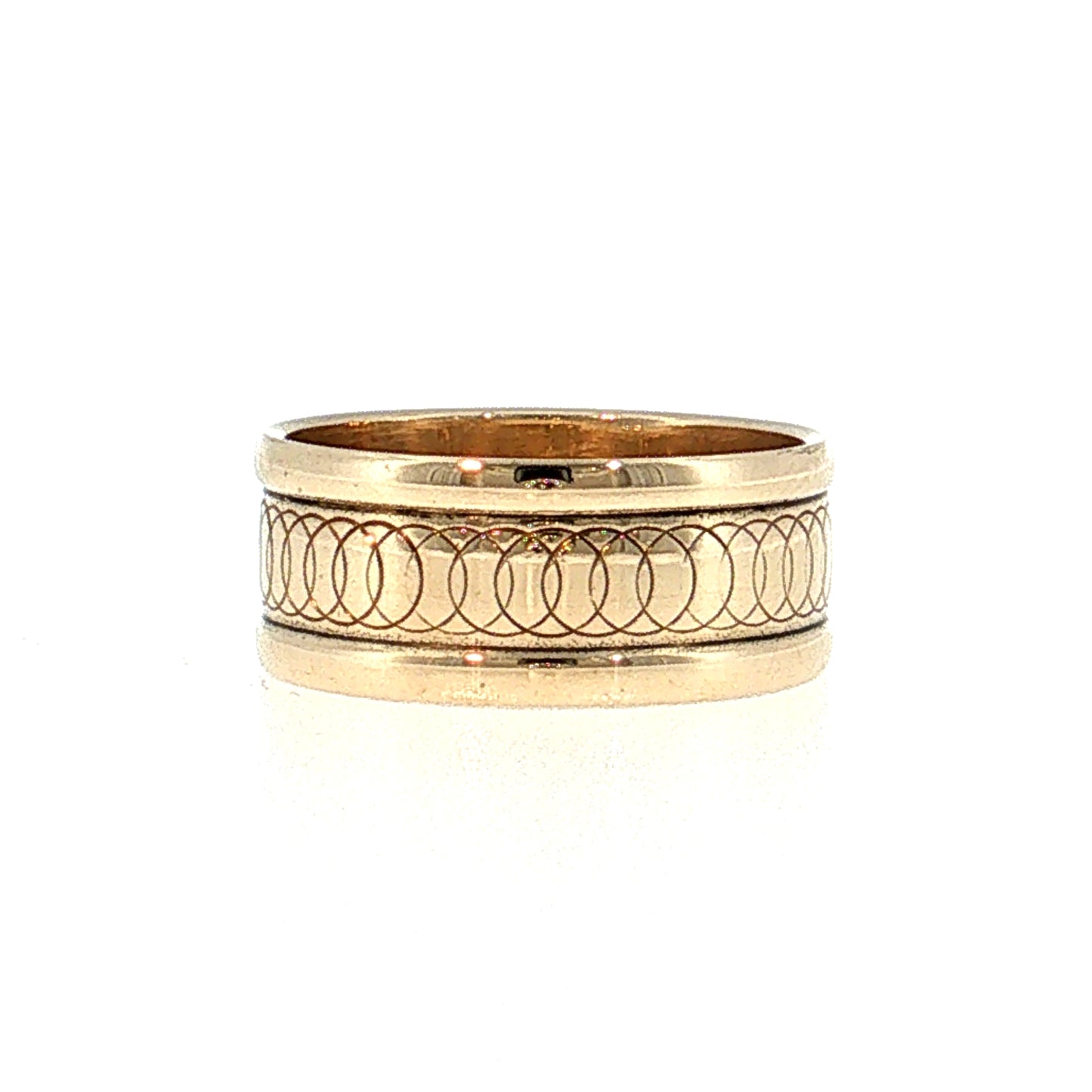 Engraved Wedding Band 14k Yellow Gold