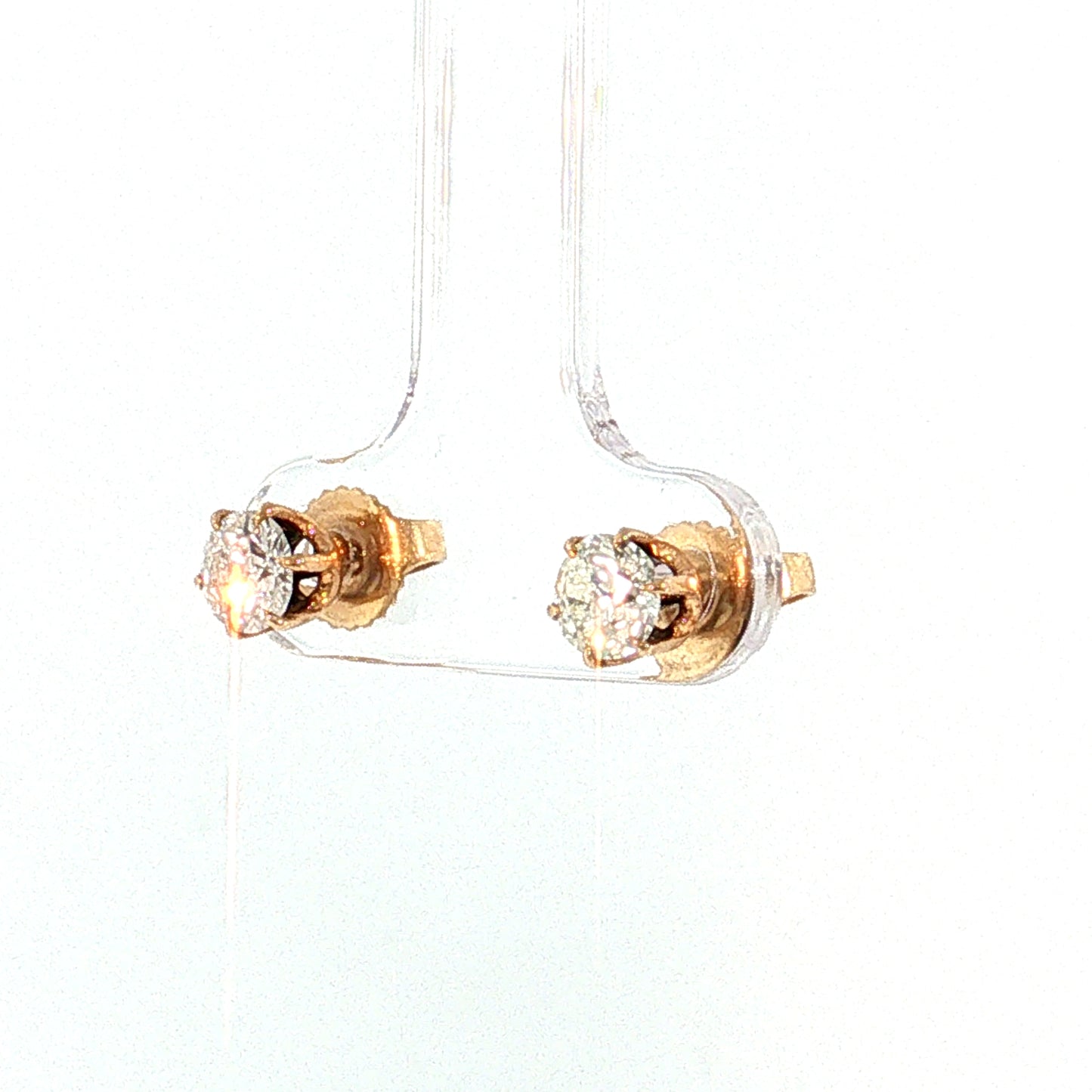 Diamond Starburst Stud Earrings 14k Yellow Gold