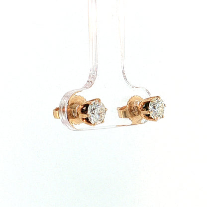 Diamond Starburst Stud Earrings 14k Yellow Gold
