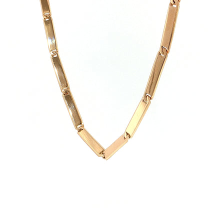 Victorian Watch Fob Chain Necklace 14k Yellow Gold