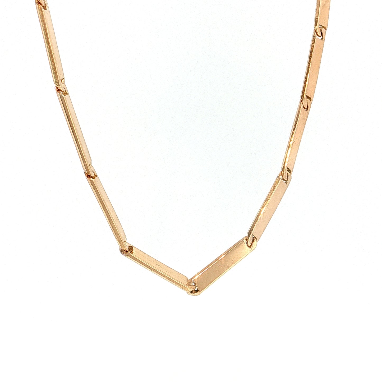 Victorian Watch Fob Chain Necklace 14k Yellow Gold