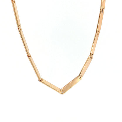 Victorian Watch Fob Chain Necklace 14k Yellow Gold