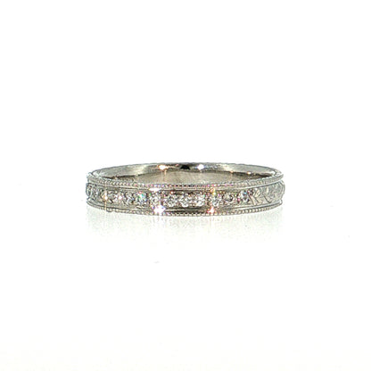 Diamond Chevron Wedding Band Platinum