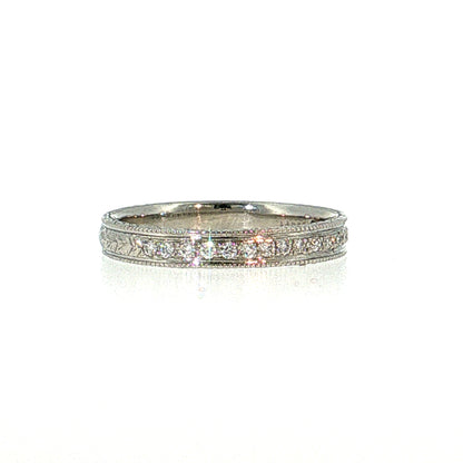 Diamond Chevron Wedding Band Platinum