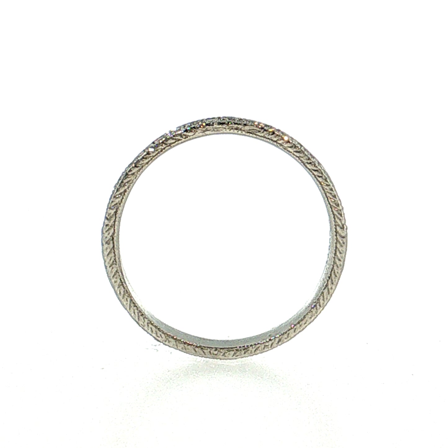 Diamond Chevron Wedding Band Platinum