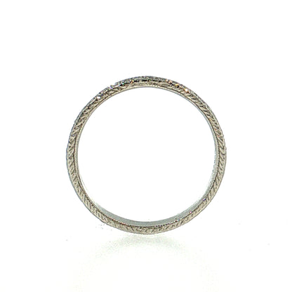 Diamond Chevron Wedding Band Platinum