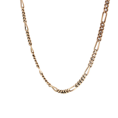 Antique Victorian Curb Chain Necklace 14k Yellow Gold