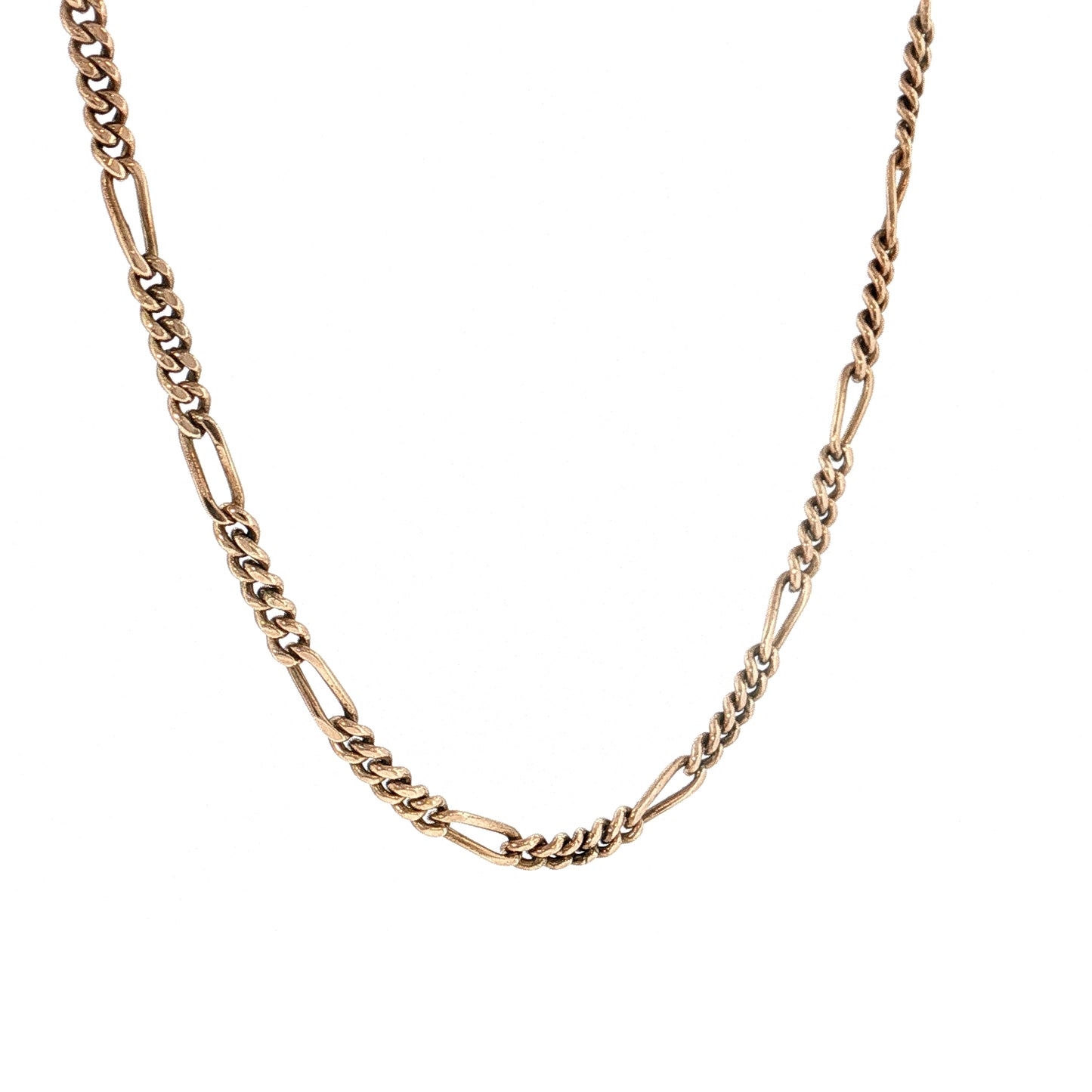 Antique Victorian Curb Chain Necklace 14k Yellow Gold