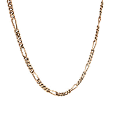 Antique Victorian Curb Chain Necklace 14k Yellow Gold