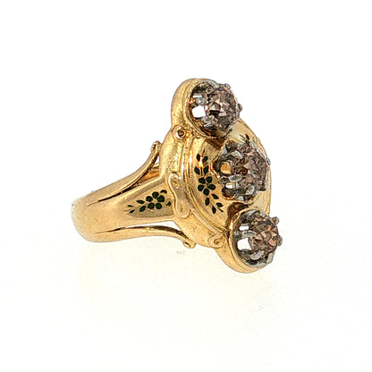 .54 Antique Art Nouveau Diamond Cocktail Ring 18k