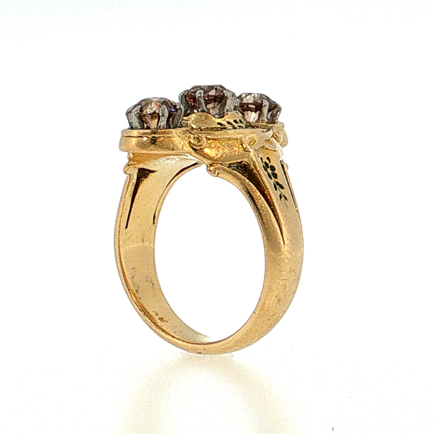 .54 Antique Art Nouveau Diamond Cocktail Ring 18k