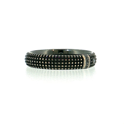 Men's Damiani Diamond Wedding Band 18k White Gold