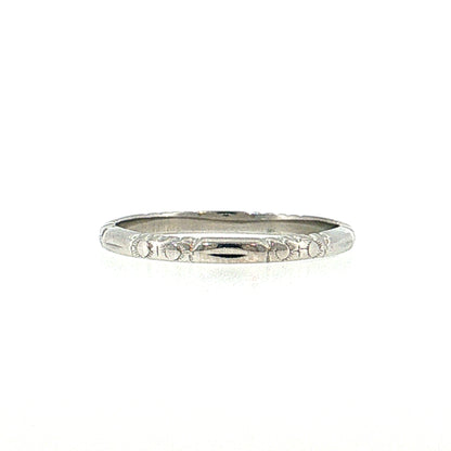 Antique Art Deco Orange Blossom Wedding Band 18k