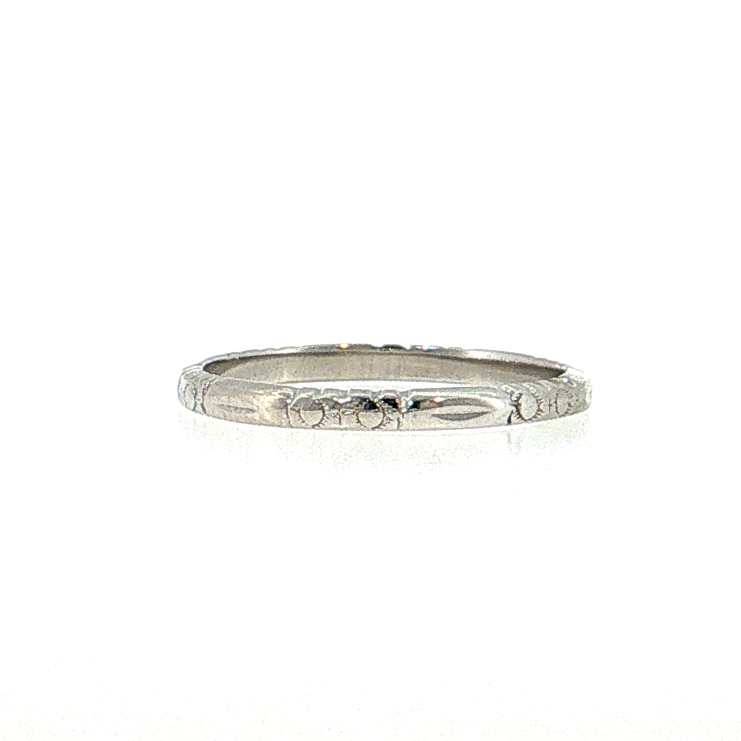 Antique Art Deco Orange Blossom Wedding Band 18k