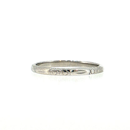Antique Art Deco Orange Blossom Wedding Band 18k