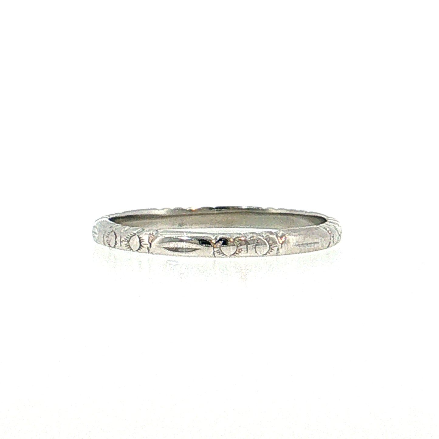Antique Art Deco Orange Blossom Wedding Band 18k