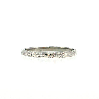 Antique Art Deco Orange Blossom Wedding Band 18k