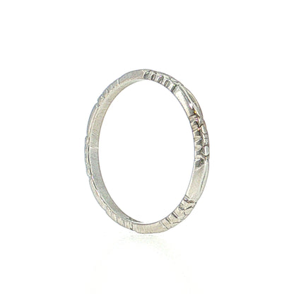 Antique Art Deco Orange Blossom Wedding Band 18k