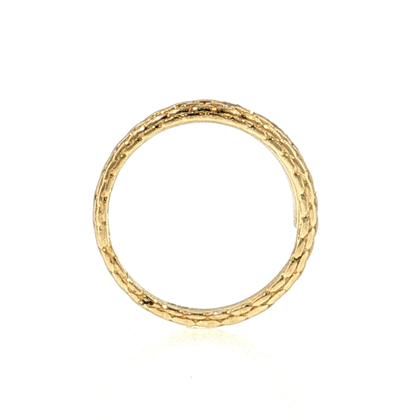 Diamond & Sapphire Snake Stacking Ring 14k