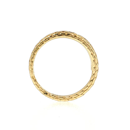 Diamond & Sapphire Snake Stacking Ring 14k