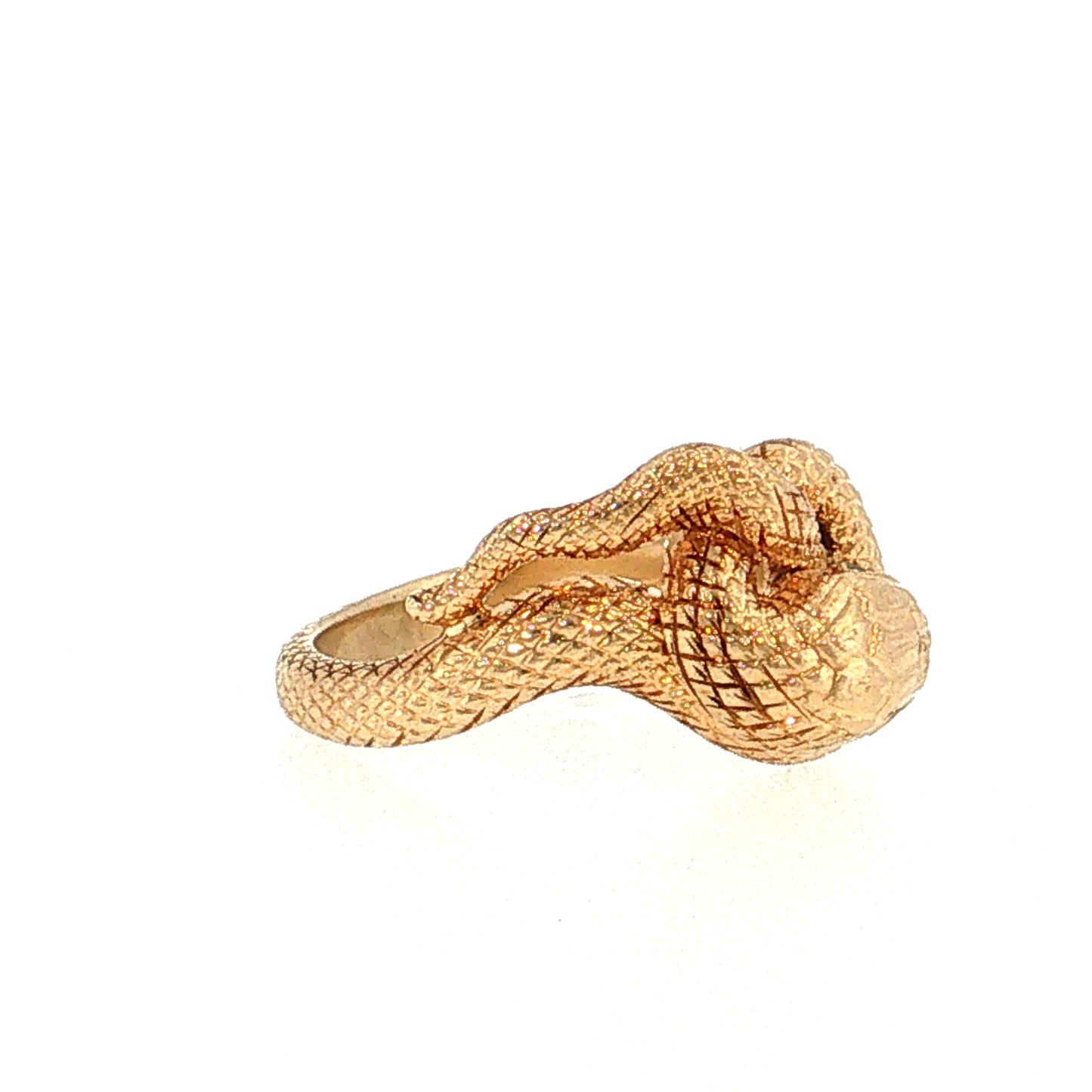 Diamond Snake Cocktail Ring 14k Yellow Gold