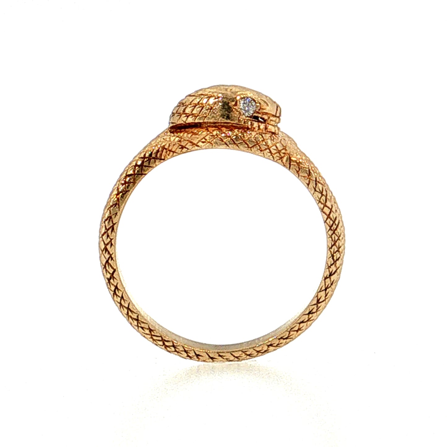 Diamond Snake Cocktail Ring 14k Yellow Gold