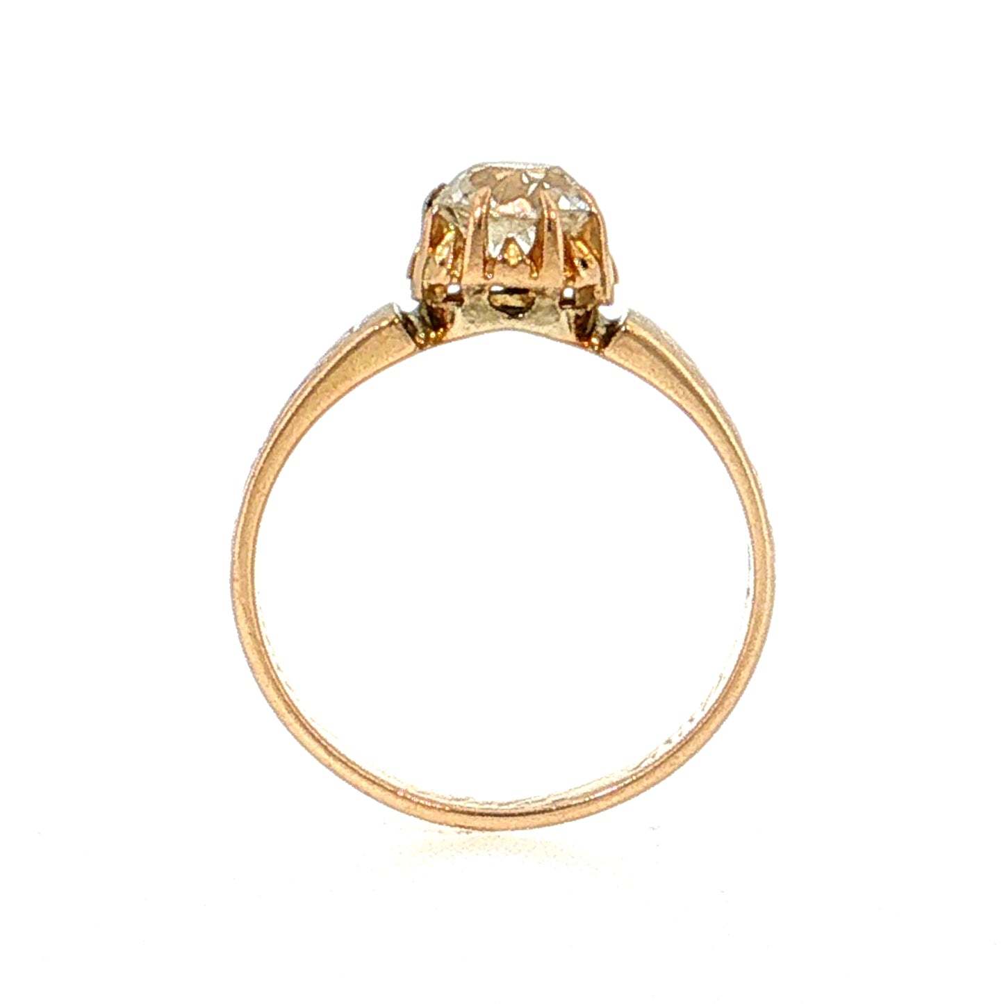.88 Victorian Old Mine Diamond Solitaire Ring 18k