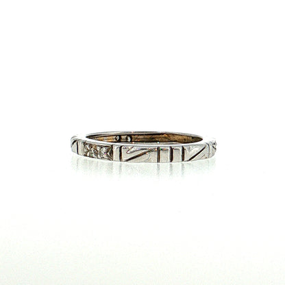 .04 Vintage Mid-Century Diamond Eternity Wedding Band 18k