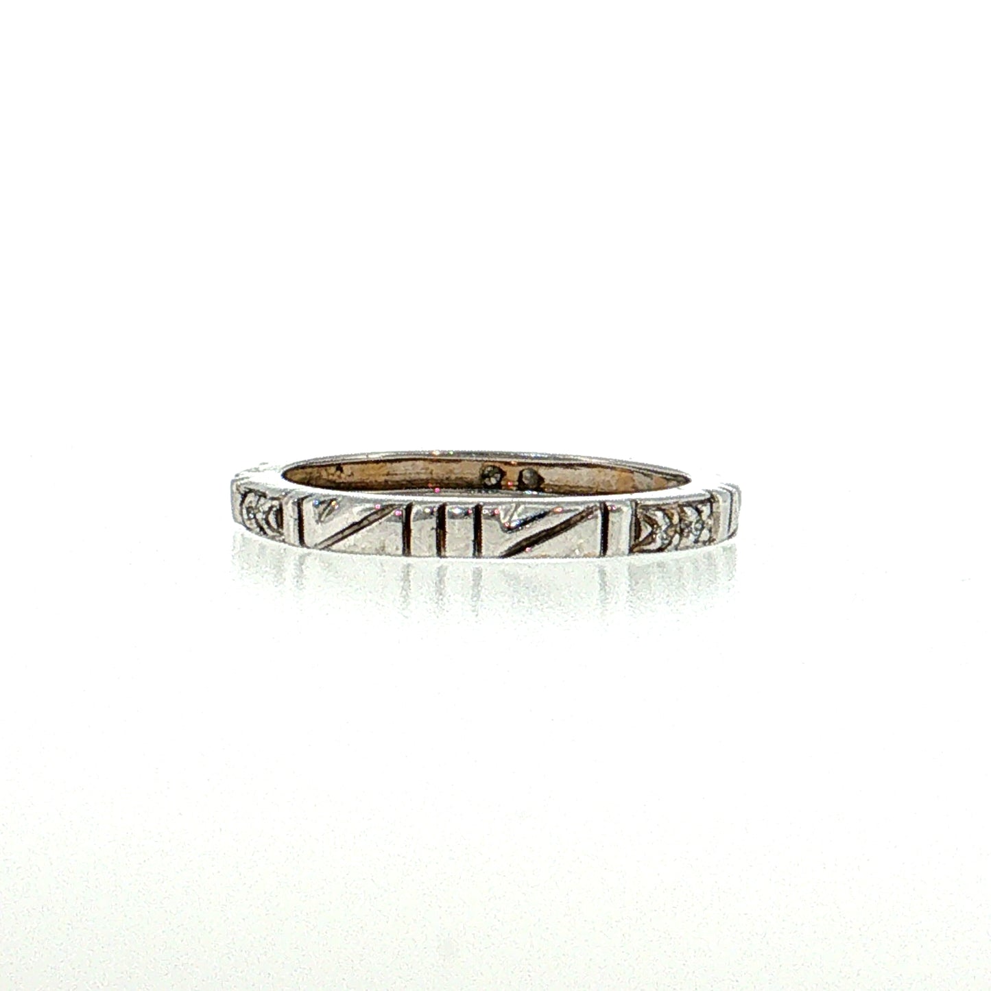 .04 Vintage Mid-Century Diamond Eternity Wedding Band 18k