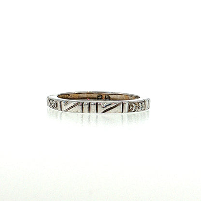 .04 Vintage Mid-Century Diamond Eternity Wedding Band 18k