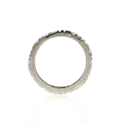 .04 Vintage Mid-Century Diamond Eternity Wedding Band 18k