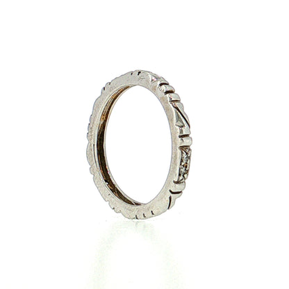 .04 Vintage Mid-Century Diamond Eternity Wedding Band 18k