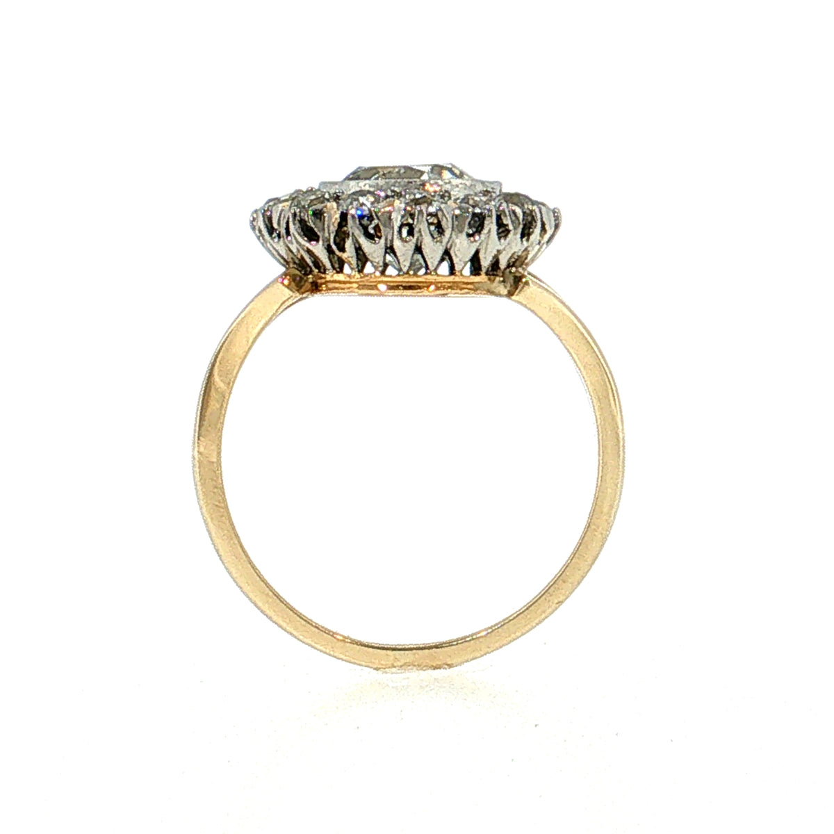 2.30 Antique Victorian Old Euro Diamond Engagement Ring Platinum & 14k