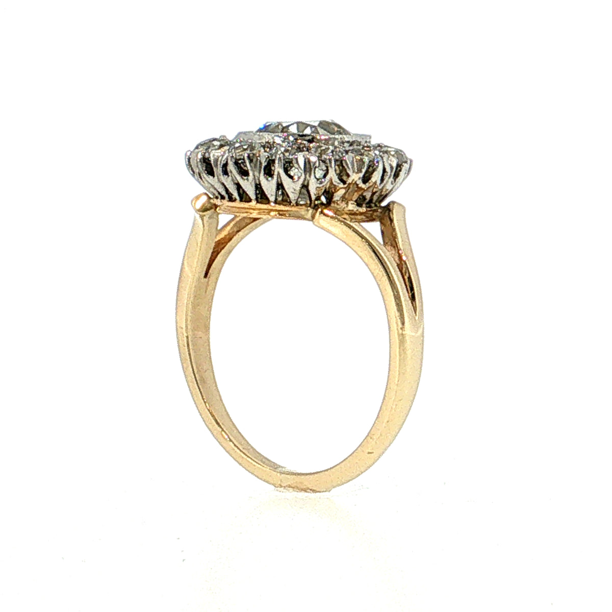 2.30 Antique Victorian Old Euro Diamond Engagement Ring Platinum & 14k