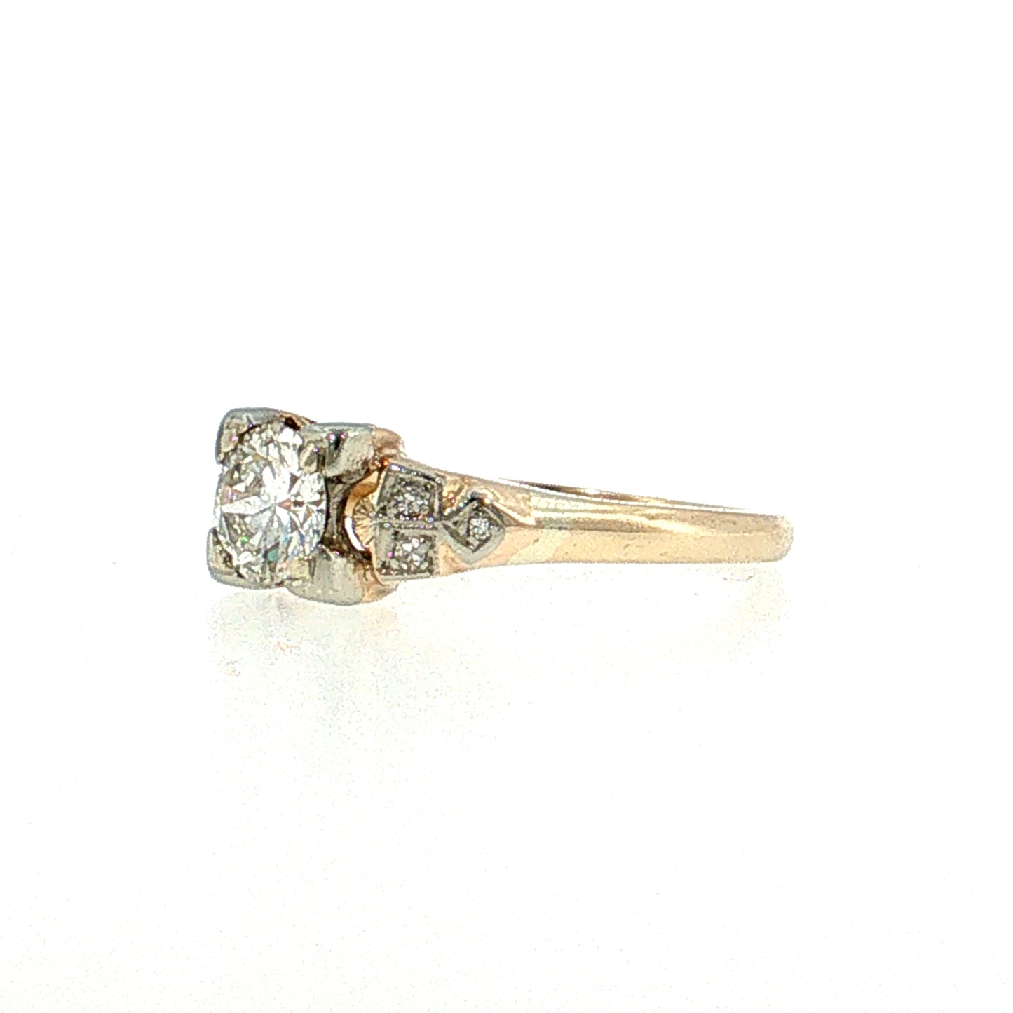 .66 Retro Diamond Engagement Ring 14k & 18k