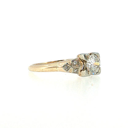 .66 Retro Diamond Engagement Ring 14k & 18k
