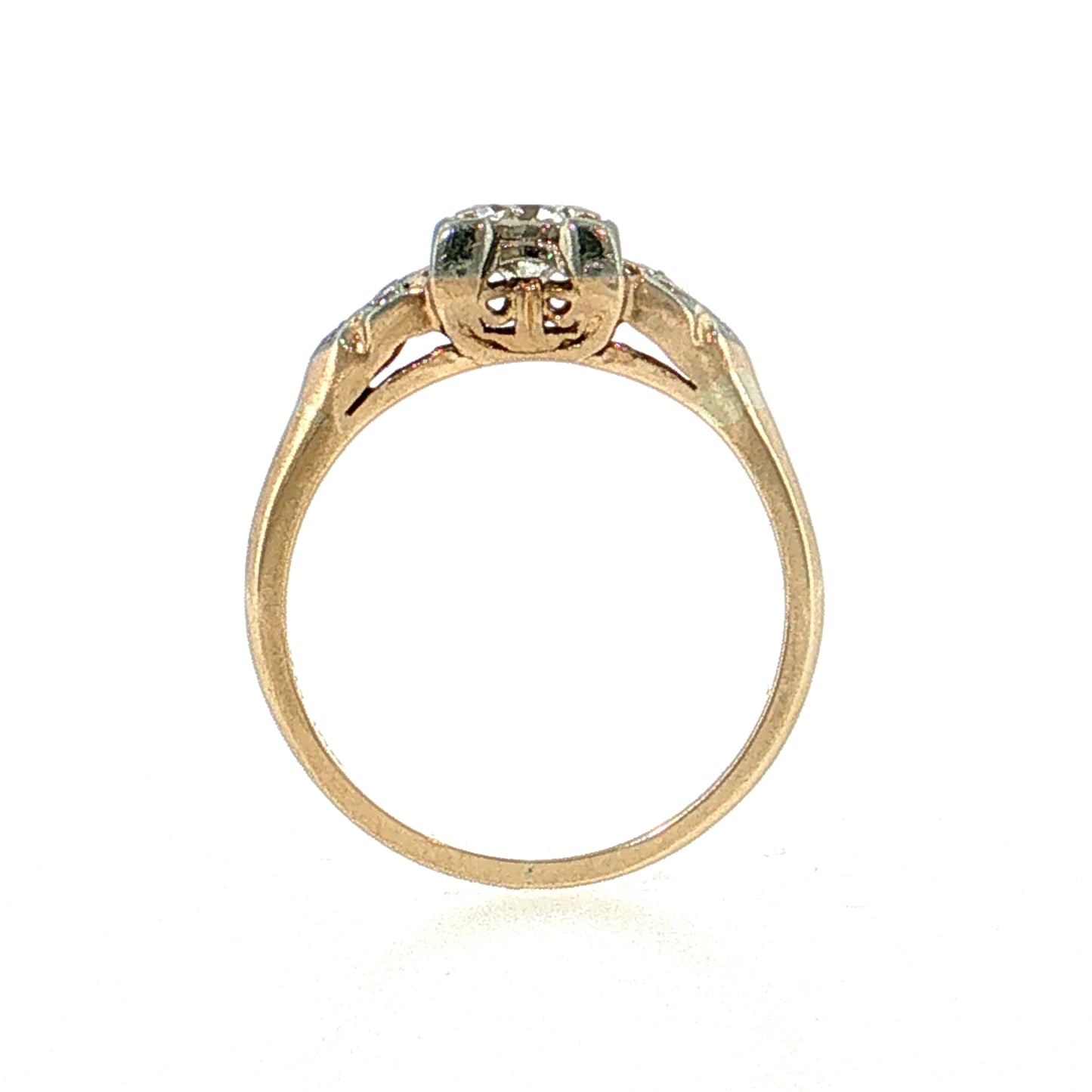 .66 Retro Diamond Engagement Ring 14k & 18k