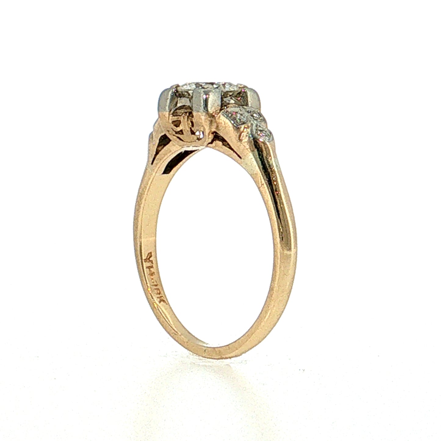 .66 Retro Diamond Engagement Ring 14k & 18k