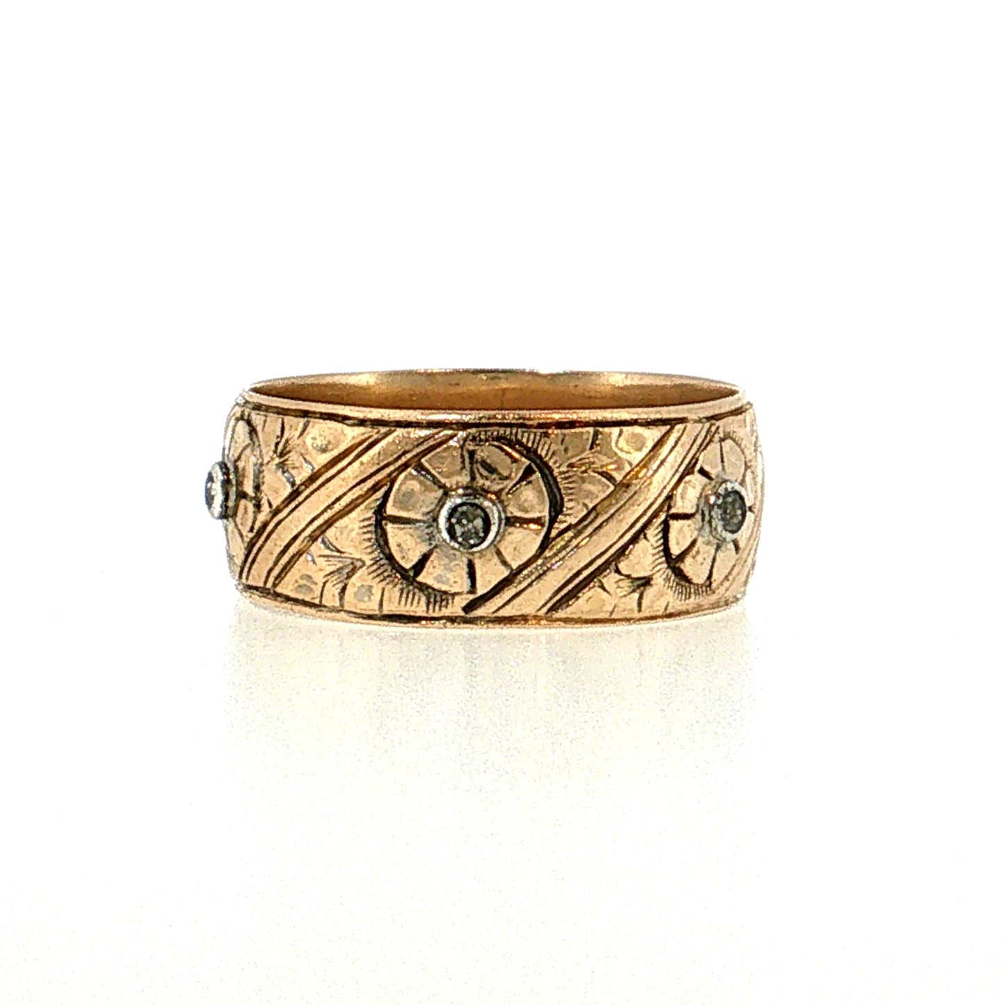 .13 Antique Art Nouveau Diamond Ring 14k