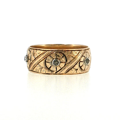.13 Antique Art Nouveau Diamond Ring 14k