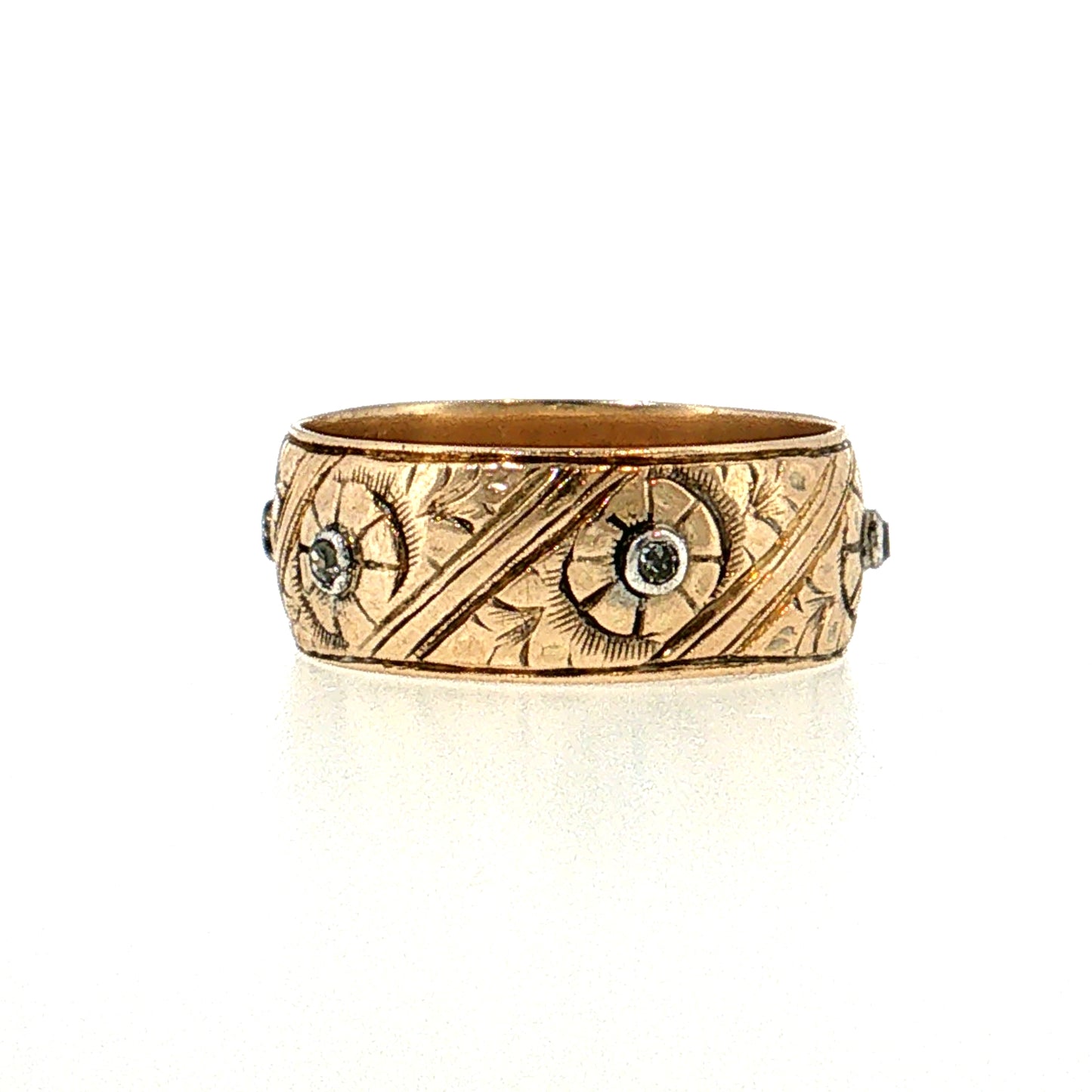 .13 Antique Art Nouveau Diamond Ring 14k