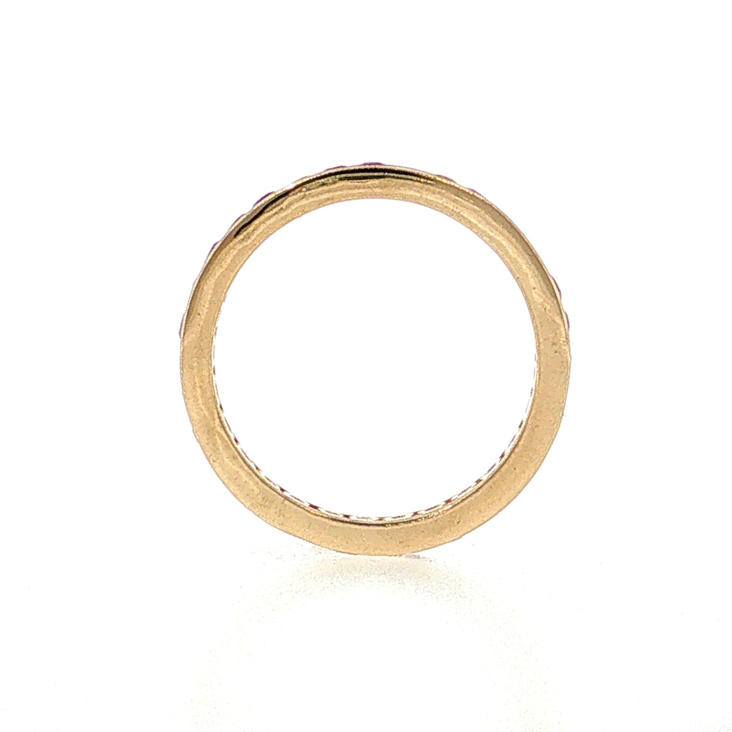 1.50 Ruby Eternity Wedding Band 14k Yellow Gold