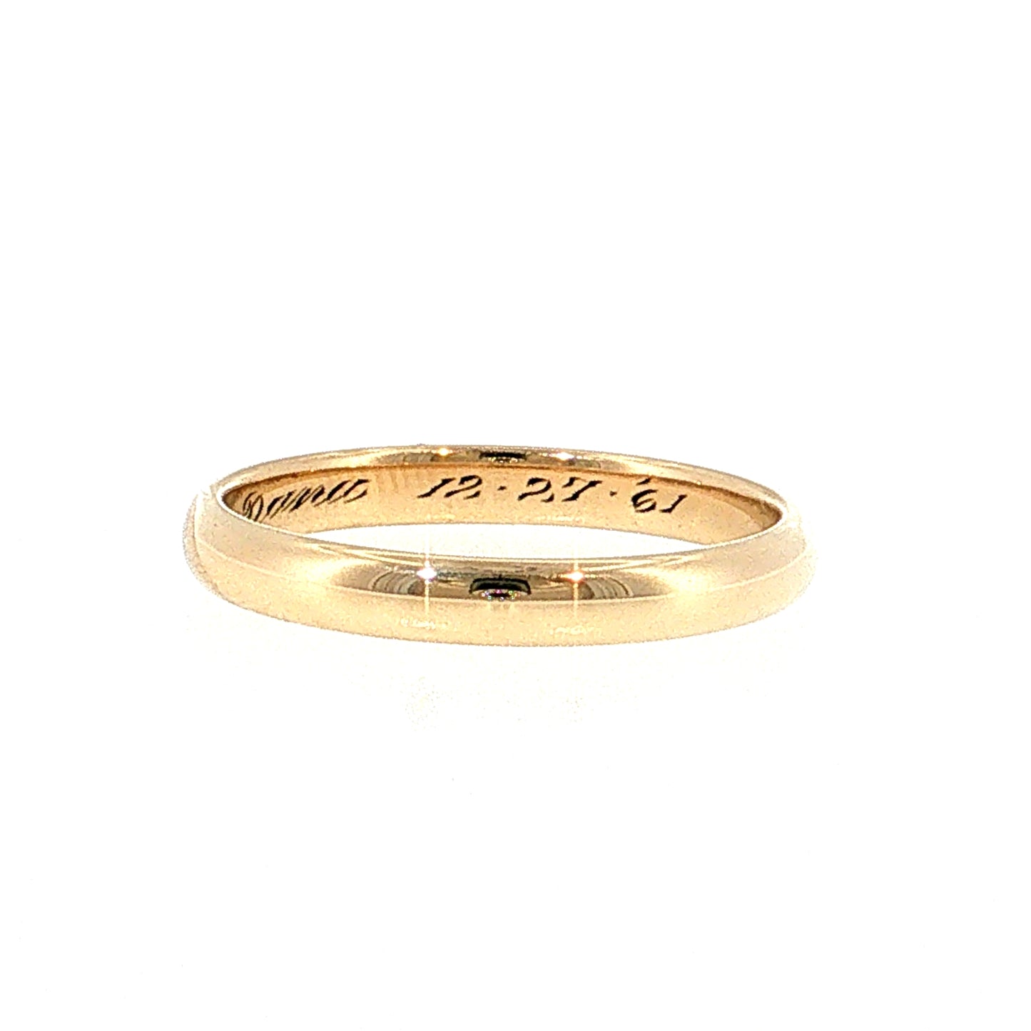 Vintage Mid-Century Men's Wedding Band 14k Yellow Gold