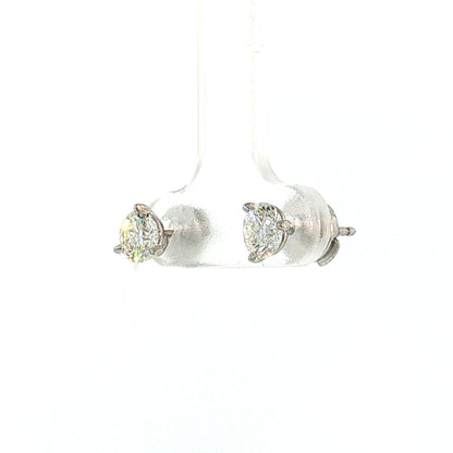 1.00 Diamond Stud Earrings Platinum