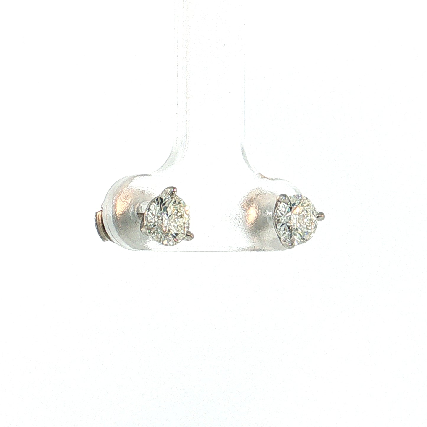 1.00 Diamond Stud Earrings Platinum