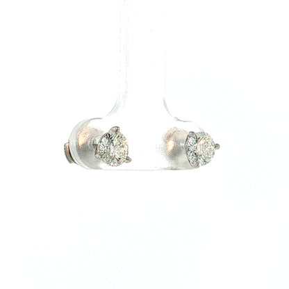 1.00 Diamond Stud Earrings Platinum